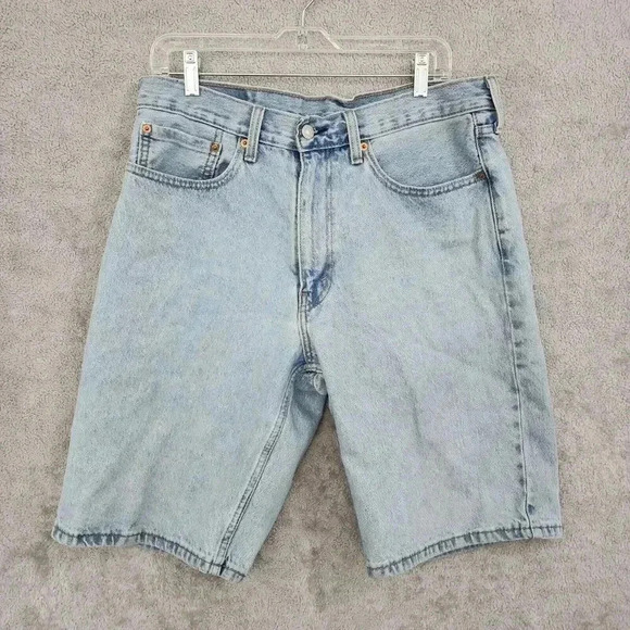 Levis Mens Light Wash Denim Shorts W34 x11   7CT - Picture 1 of 8